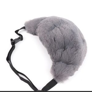 Wolf Grey Fur Fanny Pack